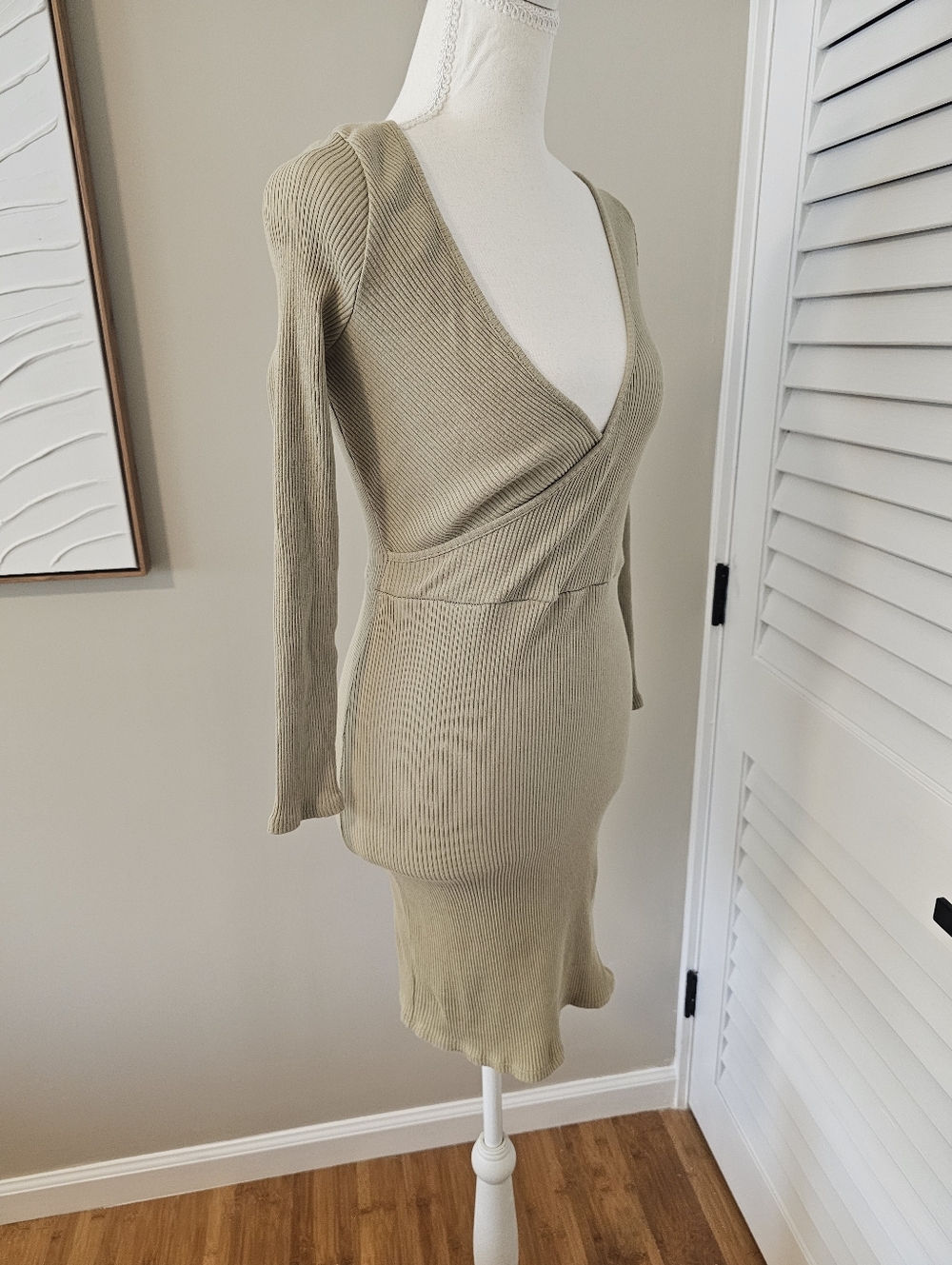 ✨ FREE PEOPLE FP BEACH “ALL ABOUT THE SELFIE” RIBBED FAUX WRAP MINI DRESS BUNDLE - Picture 9 of 13